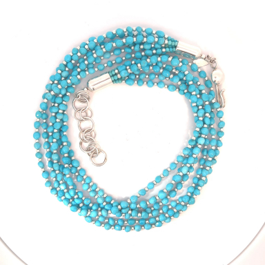 Desiree Yellowhorse Genuine Sleeping Beauty Turquoise 7 Strand Necklace