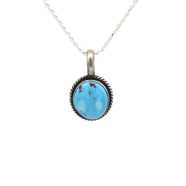 Genuine Golden Hill Turquoise Native American  Pendant