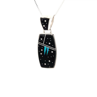 Calvin Begay Night Sky Sterling Silver Reversible Pendant