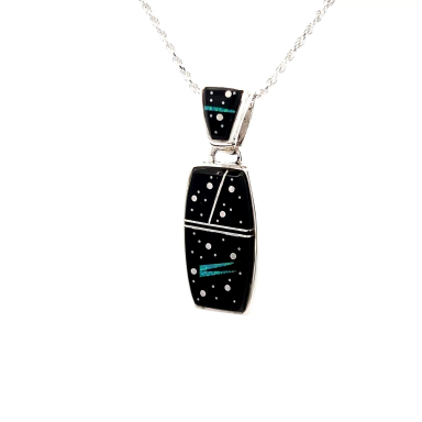 Calvin Begay Night Sky Sterling Silver Reversible Pendant