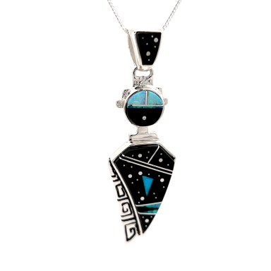 Calvin Begay Night Sky Sterling Silver Kachina Pendant
