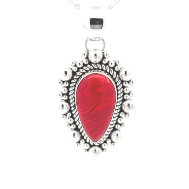 Artie Yellowhorse Jewelry Genuine Rosarita Sterling Silver Navajo Pendant