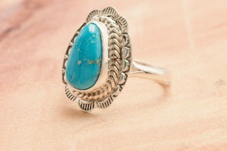 Details about   Navajo Sterling Silver Kingman Turquoise Ring 