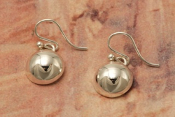 Artie Yellowhorse 3/8" Diameter Sterling Silver Button Earrings