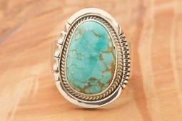 Genuine Number 8 Mine Turquoise Sterling Silver Ring
