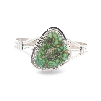 Navajo Jewelry Genuine Sonoran Turquoise Sterling Silver Bracelet