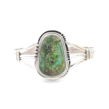 Native American Jewelry Genuine Sonoran Turquoise Sterling Silver Bracelet