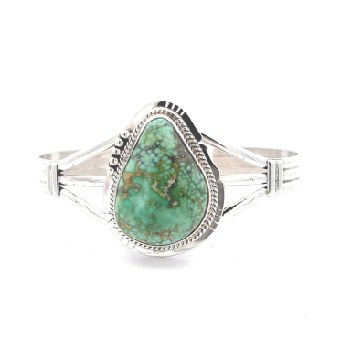 Navajo Jewelry Genuine Sonoran Turquoise Sterling Silver Bracelet