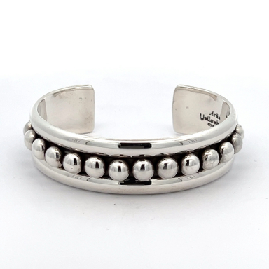 Artie Yellowhorse Sterling Silver Native American Bracelet