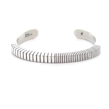 Sterling Silver Native American Bracelet by Navajo Artist Johnathan Nez
