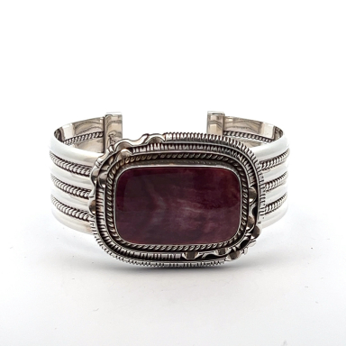 Artie Yellowhorse Genuine Purple Spiny Oyster Shell Native American Bracelet