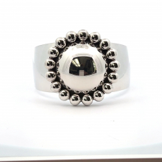 Artie Yellowhorse Sterling Silver Rising Sun Native American Bracelet
