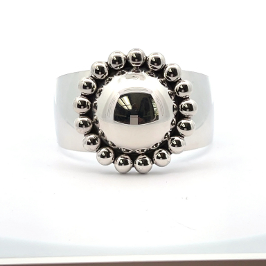 Artie Yellowhorse Sterling Silver Rising Sun Native American Bracelet