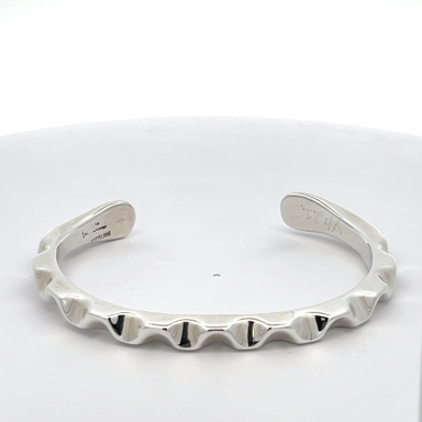 Artie Yellowhorse Sterling Silver Navajo Bracelet