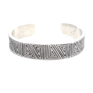 Man in the Maze Sterling Silver Navajo Bracelet