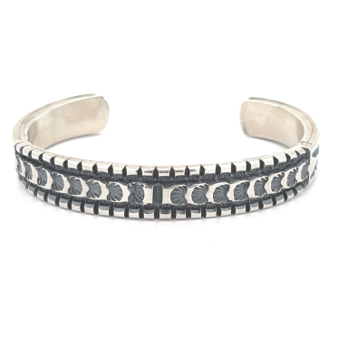 Native American Sterling Silver Bracelet Size 7 3/4