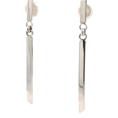 Artie Yellowhorse Sterling Silver Long Dangle Post Earrings