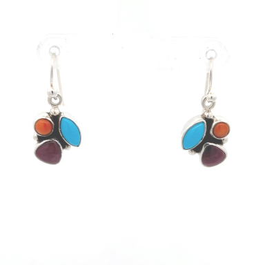 Genuine Sleeping Beauty Turquoise Sterling Silver Navajo Earrings