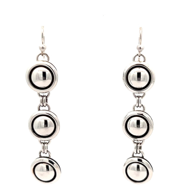 Artie Yellowhorse 2 1/4" Long Dangle Sterling Silver Earrings