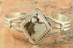 Genuine Wild Horse Sterling Silver Bracelet