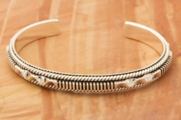 Artie Yellowhorse Sterling Silver Navajo Bracelet
