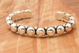 Artie Yellowhorse Sterling Silver Bead Bracelet