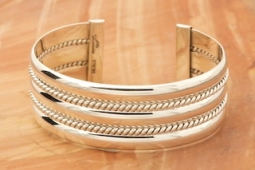 Artie Yellowhorse Sterling Silver Navajo Bracelet