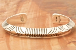 Artie Yellowhorse Sterling Silver Navajo Bracelet