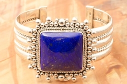 Artie Yellowhorse Blue Lapis Sterling Silver Bracelet