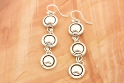 Artie Yellowhorse 2 1/4" Long Dangle Sterling Silver Earrings