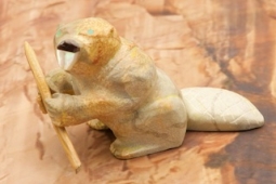 Zuni Indian Travertine Beaver Fetish