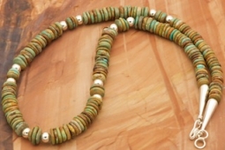 Day 8 Deal - 20 " Long, Genuine Manassa Turquoise Necklace
