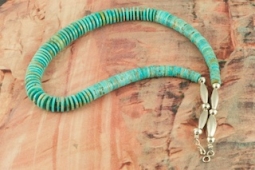 Sleeping Beauty Turquoise Heishi Necklace