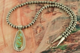 Manassa Turquoise Pendant and Necklace Set
