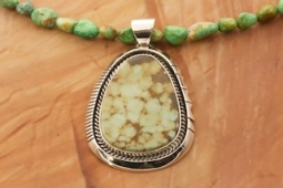 Day 3 Deal - Rare Dry Creek Turquoise Sterling Silver Pendant and Necklace Set