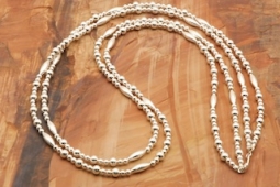Day 12 Deal - 2 Strand Sterling Silver Bead Necklace is 32 inches Long! Native American Jewelry