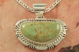 Day 13 Deal - Genuine Manassa Turquoise Sterling Silver Pendant