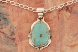 No 8 Mine Turquoise and Sapphire Pendant
