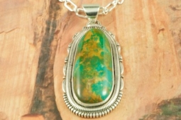 Day 15 Deal - Genuine Crow Springs Turquoise Sterling Silver Pendant