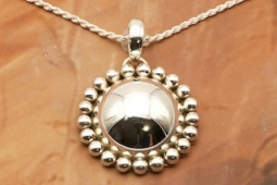 Artie Yellowhorse Sterling Silver Rising Sun Pendant