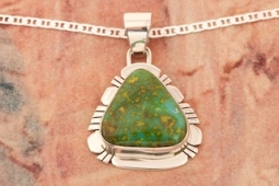 Native American Indian Jewelry Sonoran Turquoise Pendant