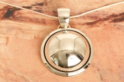 Artie Yellowhorse Sterling Silver Dome Pendant