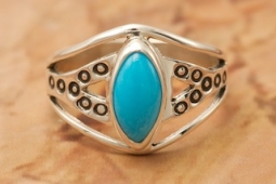 Sleeping Beauty Turquoise Sterling Silver Native American Ring