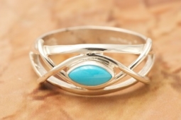 Sleeping Beauty Turquoise Sterling Silver Ring