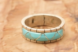 Sleeping Beauty Turquoise Zuni Indian Ring