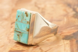 Genuine Kingman Turquoise Sterling Silver Ring