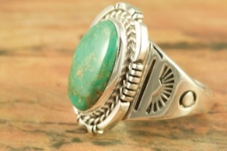 Genuine Emerald Valley Turquoise Sterling Silver Ring