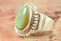 Genuine Manassa Turquoise Sterling Silver Ring