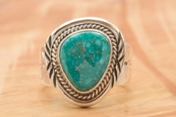 Genuine White Water Turquoise Native American Ring
