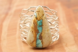 Native American Jewelry Genuine Boulder Turquoise Ring